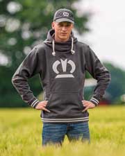 Sweat-Hoody (grau) Krone