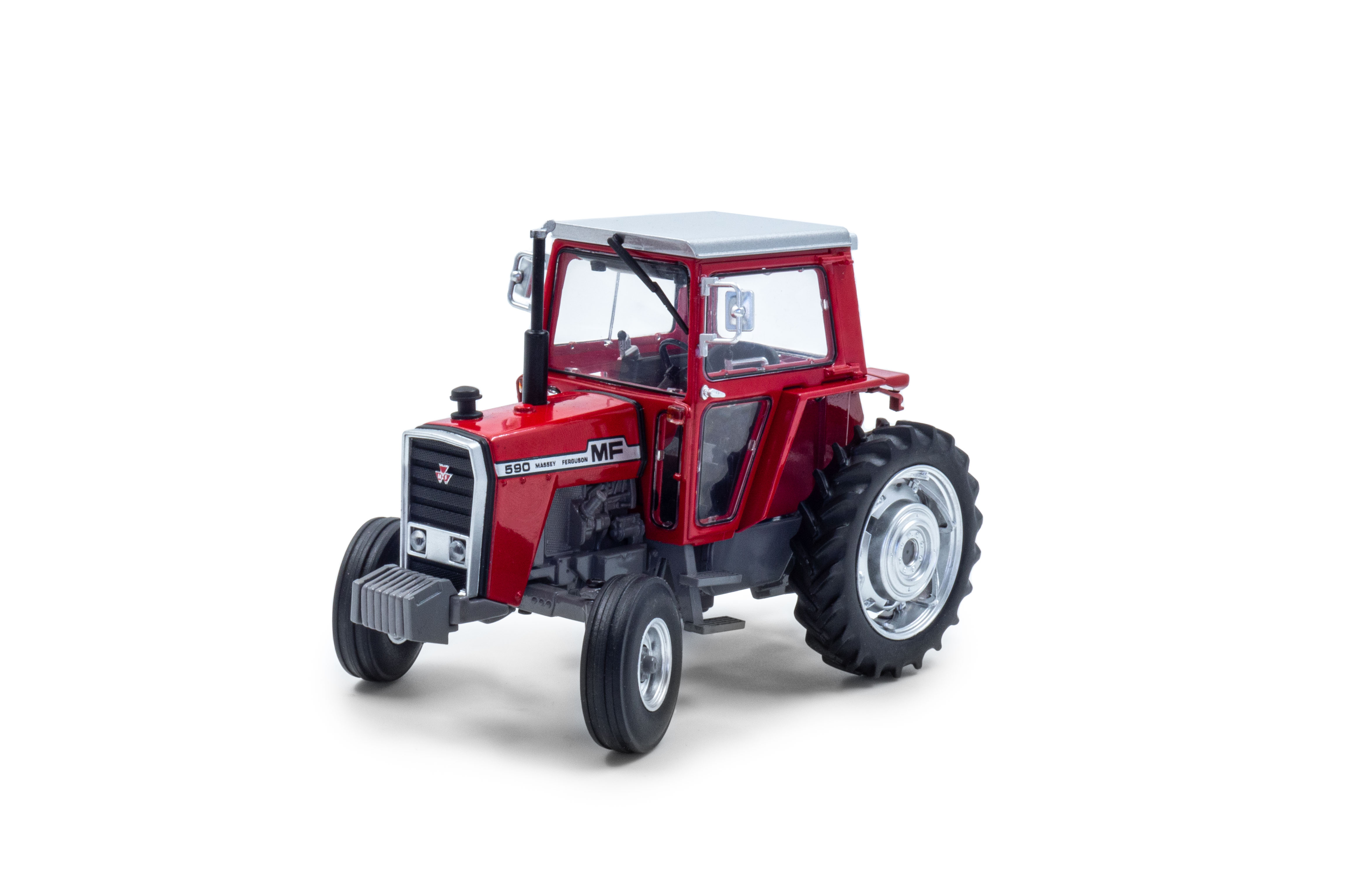 Massey Ferguson 590 2WD rot breite Vorderreifen mit Kabine Modell von Universal Hobbies 1:32