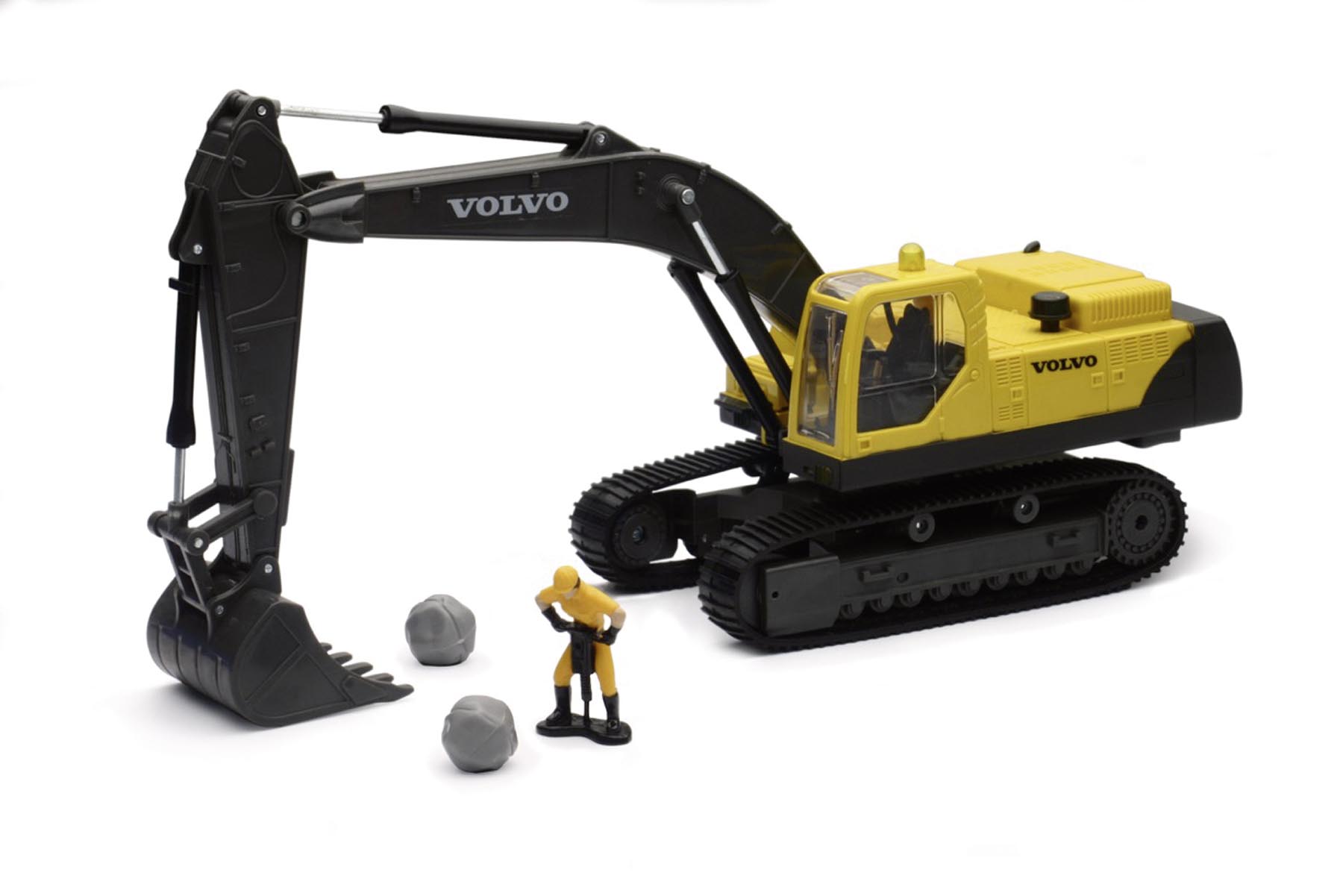 Volvo EC460B Bagger mit Zubehör Modell von NewRay 1:32