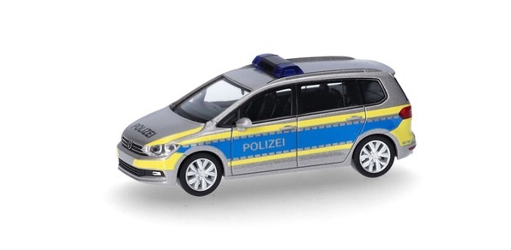 VW Touran „Polizei Hamburg“ Modell von herpa 1:87