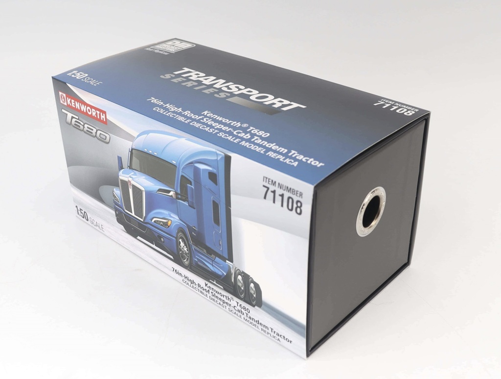 Kenworth T680 Next Gen 76 Tandem-Zugmaschine mit Hochdach und Schlafkabine Modell von DieCast Masters 1:50