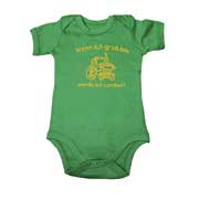Baby-Body „Wenn ich groß bin werde ich Landwirt“ (grün)