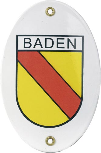 Länderwappen Baden Emailliertes Schild 15 x 10 cm
