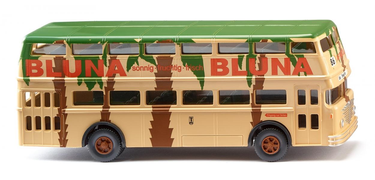 Doppeldeckerbus D2U Büssing Bluna Modell von WIKING 1:87
