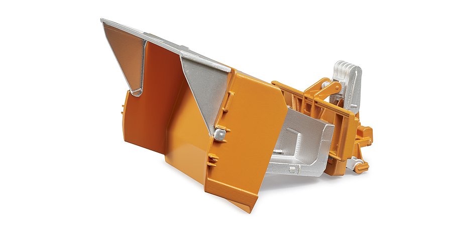 Zubehör Traktor-Ladekasten mit Gabeln und 1 Rundballen