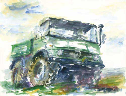 Kunstdruck Unimog 406