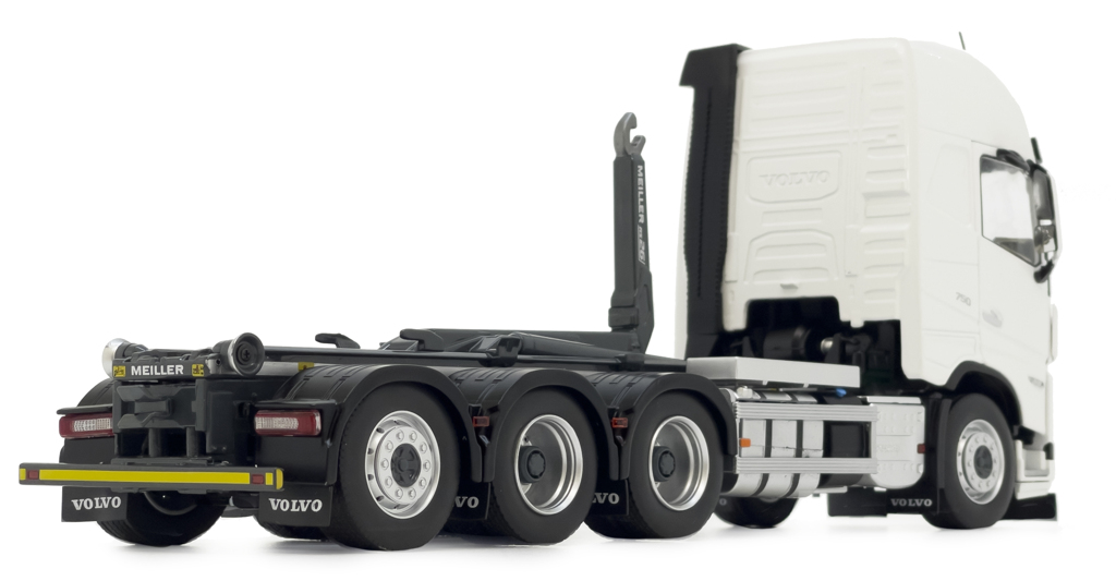 Volvo FH5 Lkw mit Hakenlift weiß Modell von MarGe Models 1:32
