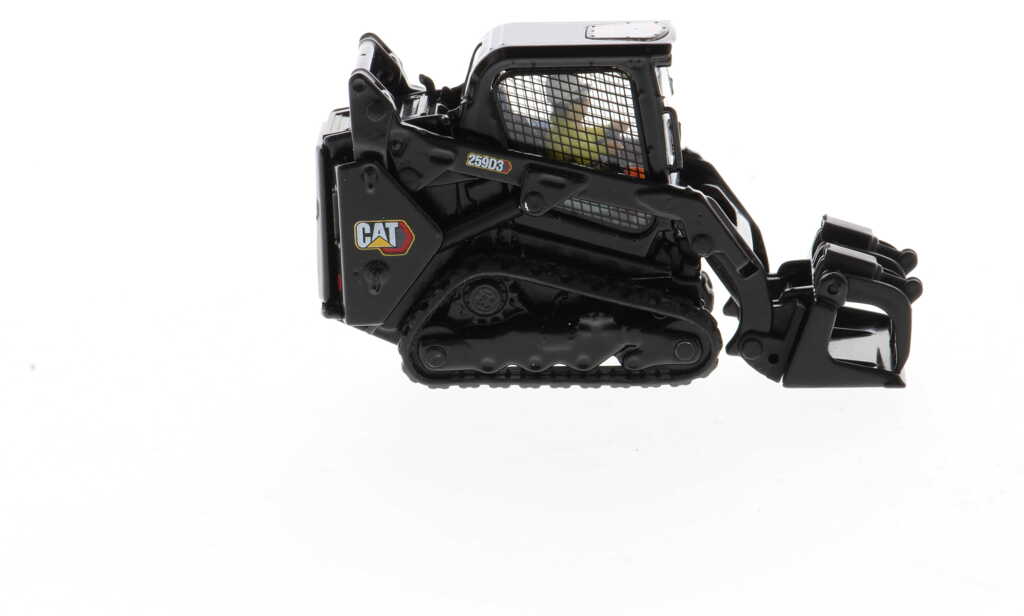 CAT 259D3 Kompakt-Raupenlader mit Anbaugeräten schwarz Modell von DieCast Masters 1:50
