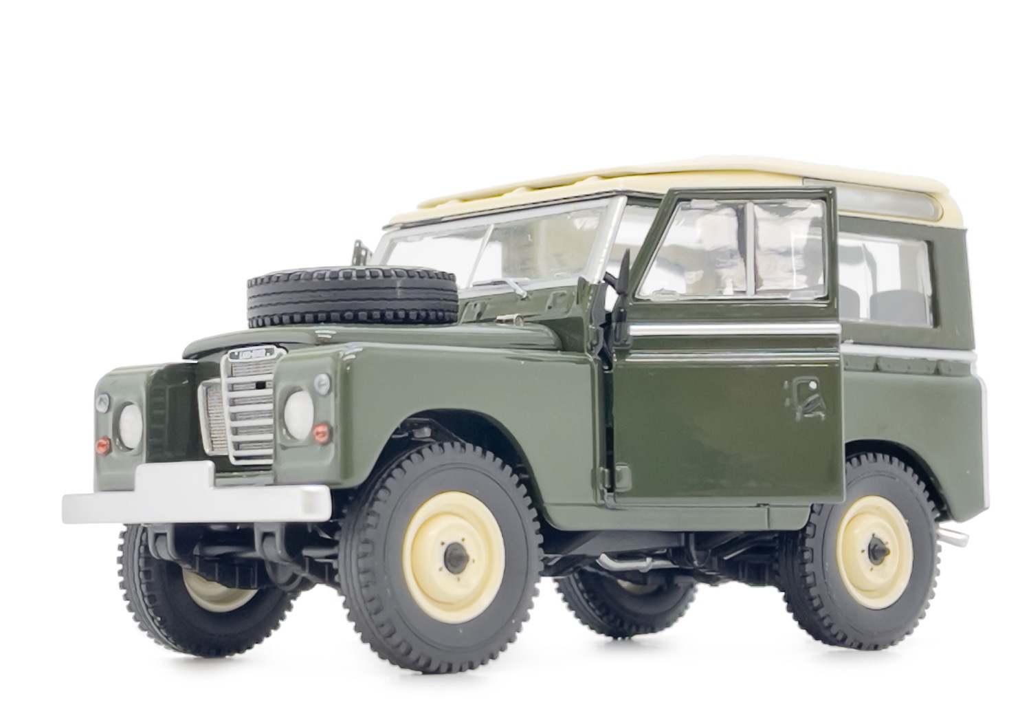 Land Rover Serie III 88 Safaridach bronzegrün Modell von MarGe Models 1:32
