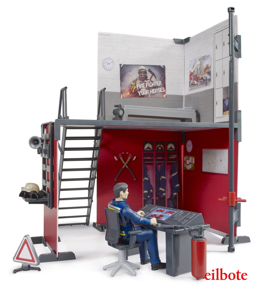 bworld Feuerwehrstation mit Feuerwehrmann
