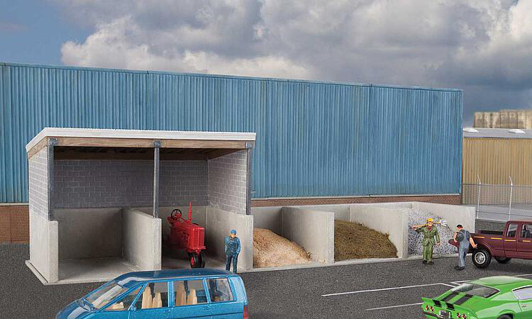 Schüttgut-Lager-Buchten Bausatz Modell von Faller 1:87