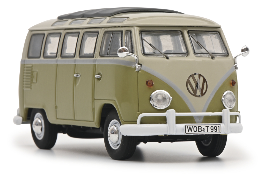 VW T1b Samba grün/grau Modell von Schuco 1:43
