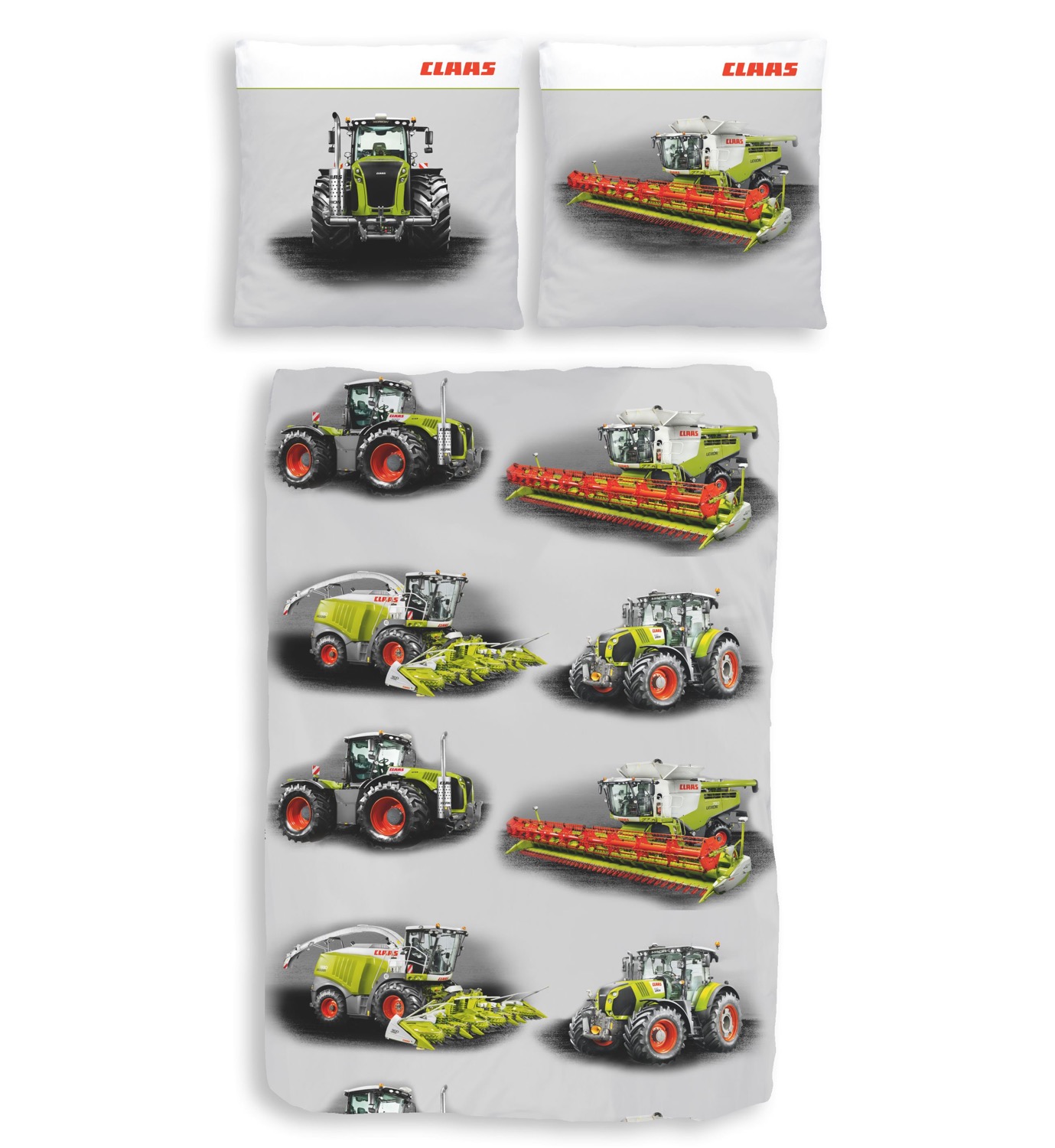 Claas Lexion, Jaguar, Xerion und Arion Bettwäsche (Biber) 2tlg. 135/200 cm