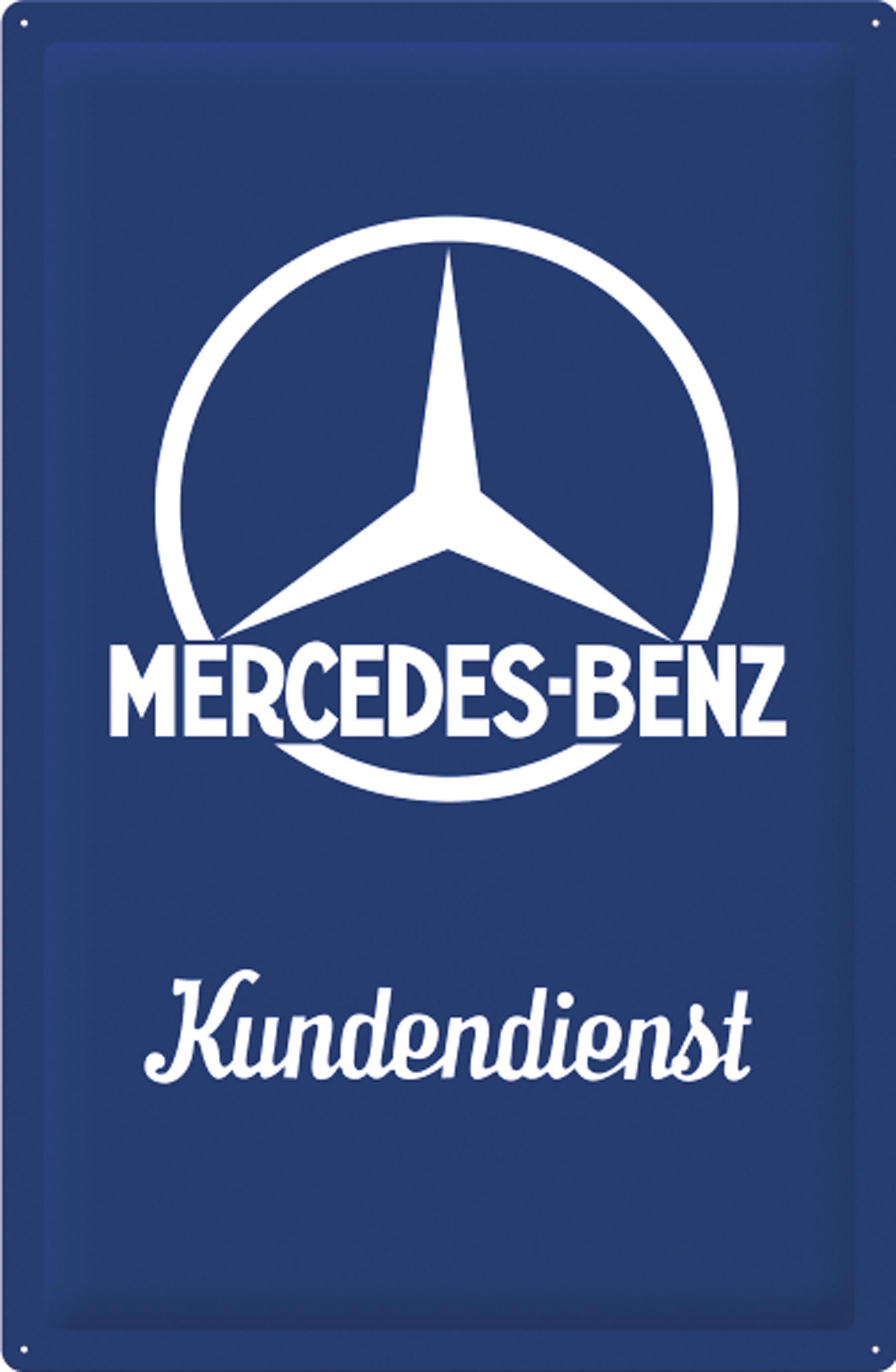 Blechschild Mercedes Benz - Kundendienst