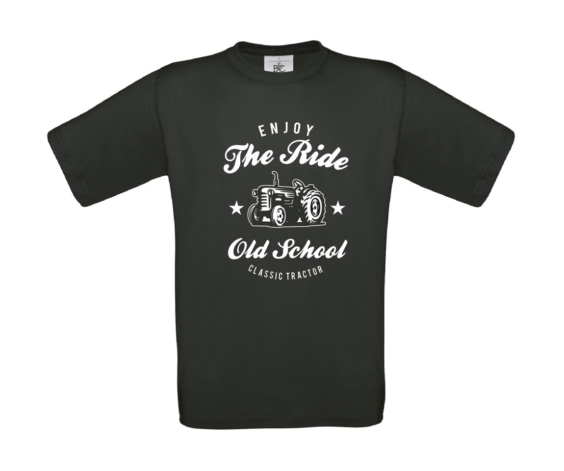 T-Shirt „Enjoy The Ride Old School“ (schwarz)
