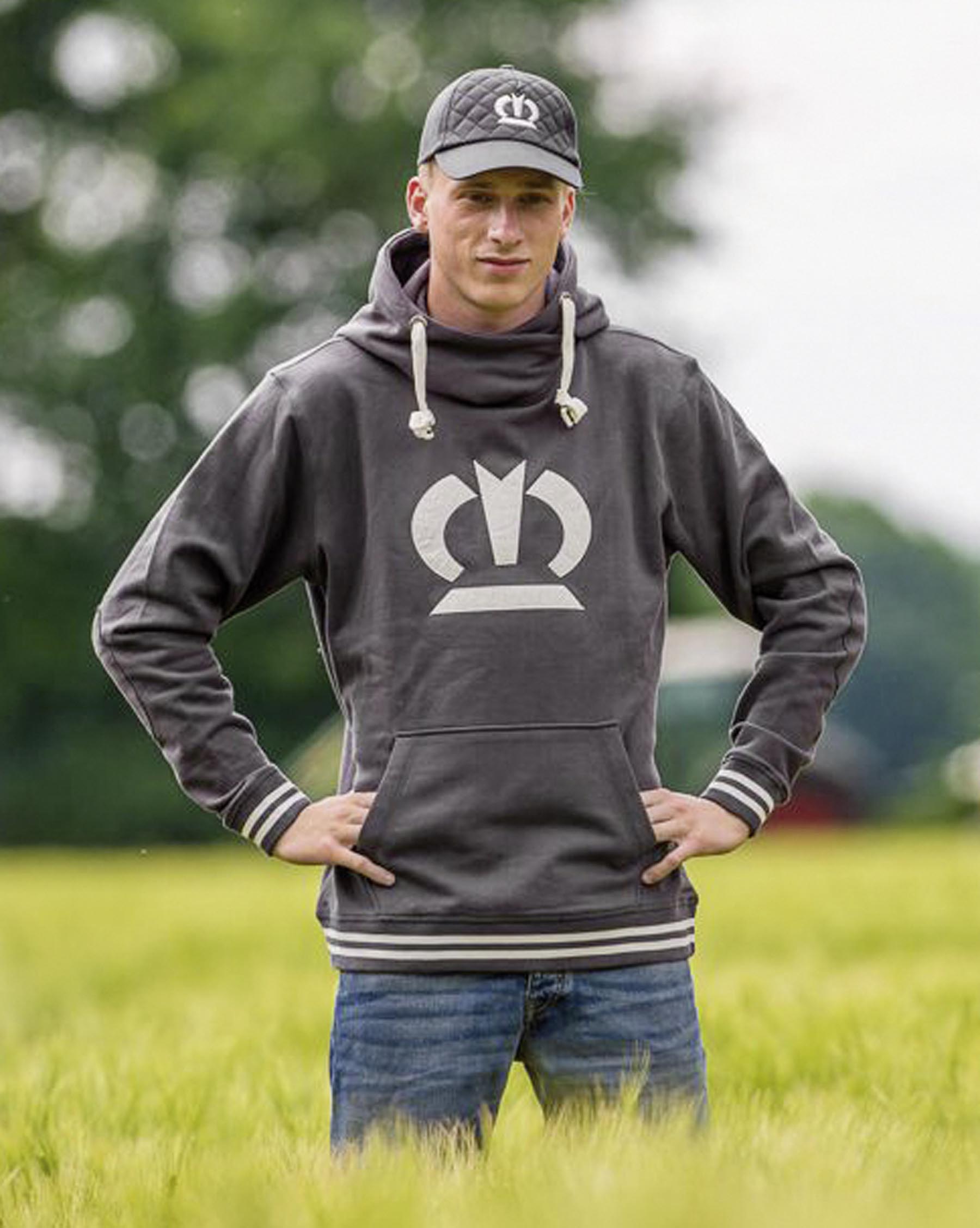 Sweat-Hoody (grau) Krone