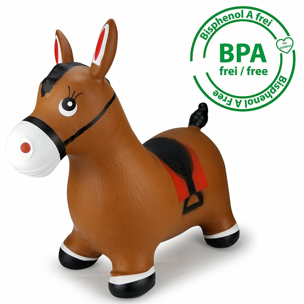 Pferd Hüpftier mit Pumpe braun
