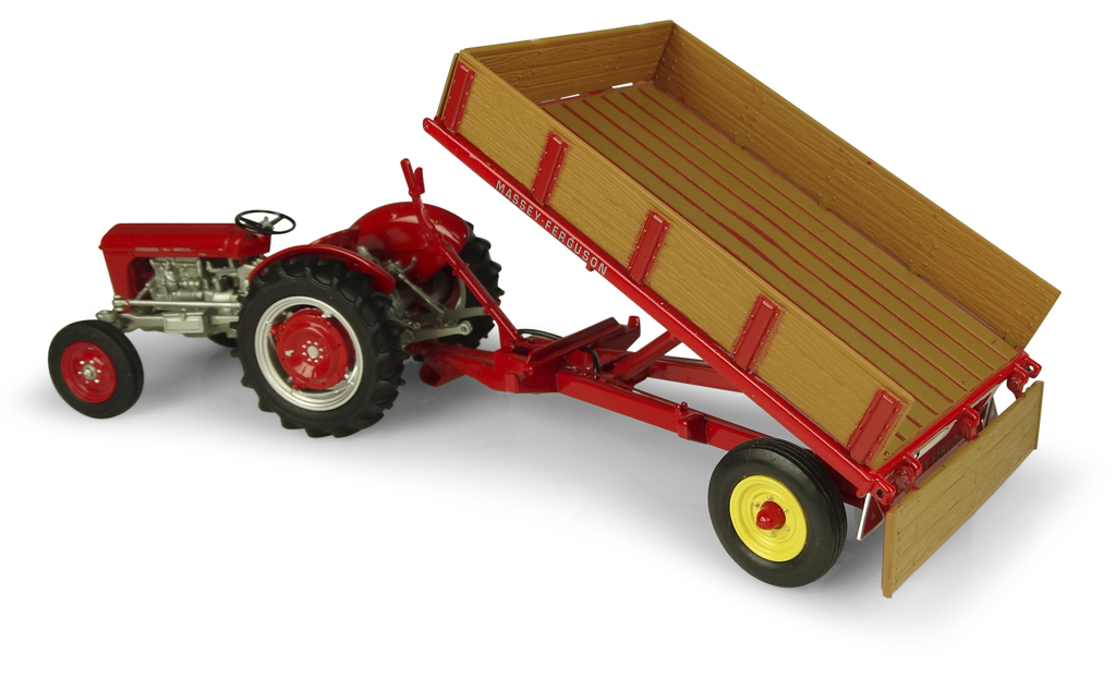 Massey Ferguson 3T Einachs-Kippanhänger Modell von Universal Hobbies 1:32