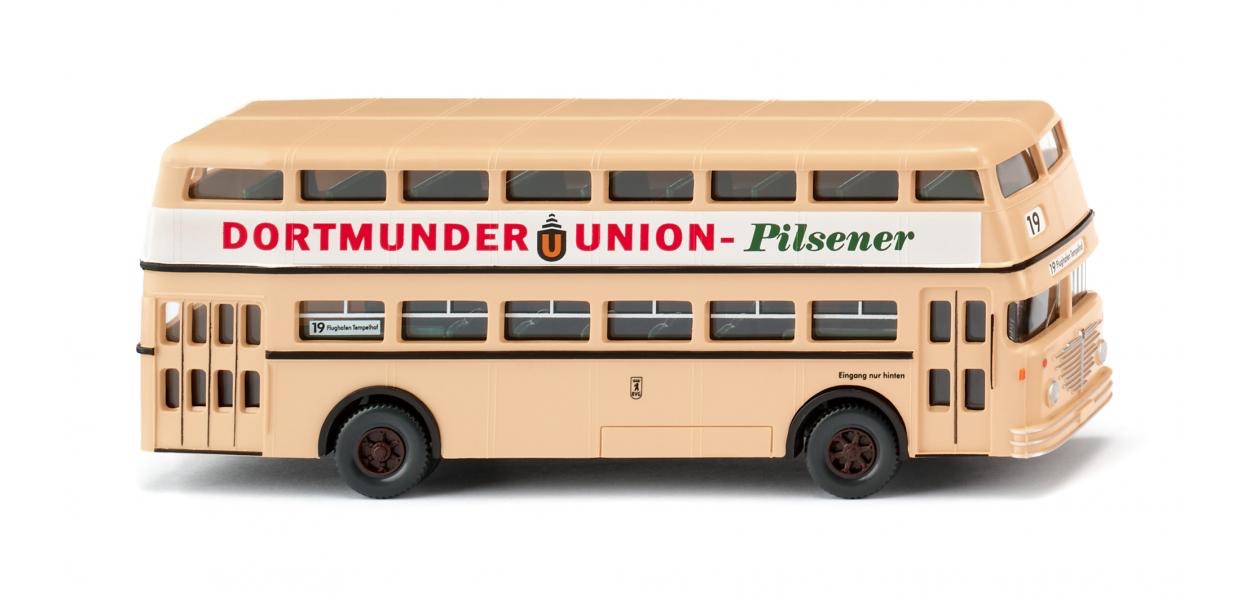 Doppeldeckerbus D2U Büssing Dortmunder Union Modell von WIKING 1:87