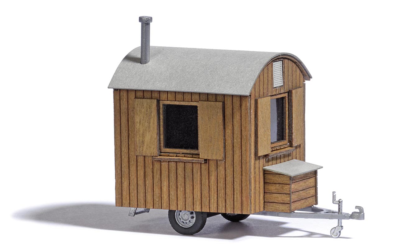 Forstwagen braun als Anhänger (Bausatz) Modell von Busch 1:87