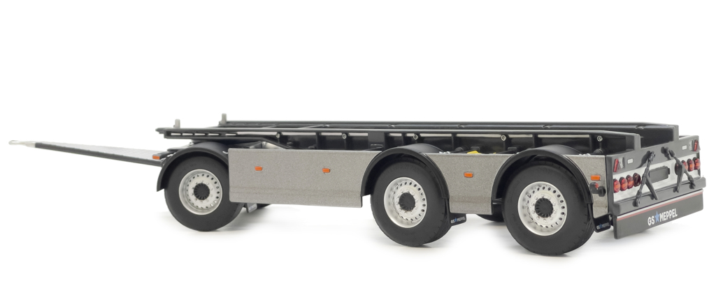 GS Meppel Containertransporter Scania dunkelgrau metallic Modell von MarGe Models 1:32