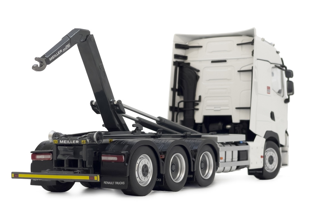 Renault Lkw mit Hakenlift weiß Modell von MarGe Models 1:32