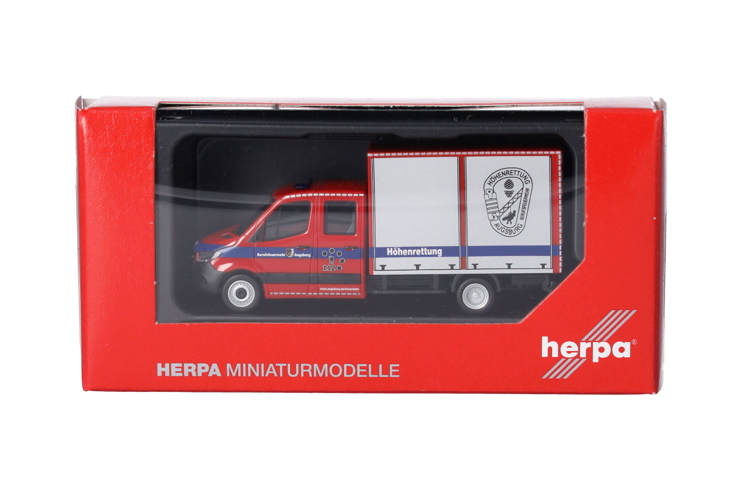 Mercedes-Benz Sprinter 18 Kasten Feuerwehr Augsburg Modell von herpa 1:87