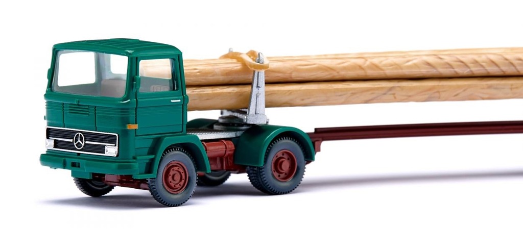 Langholztransporter MB LPS 1317 Modell von WIKING 1:87