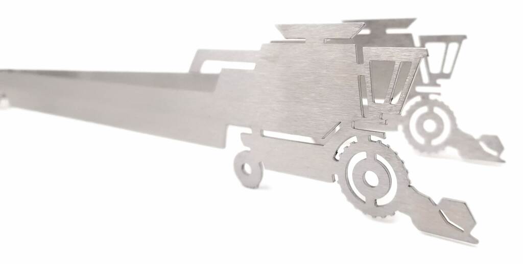 Grillzange Motiv Mähdrescher