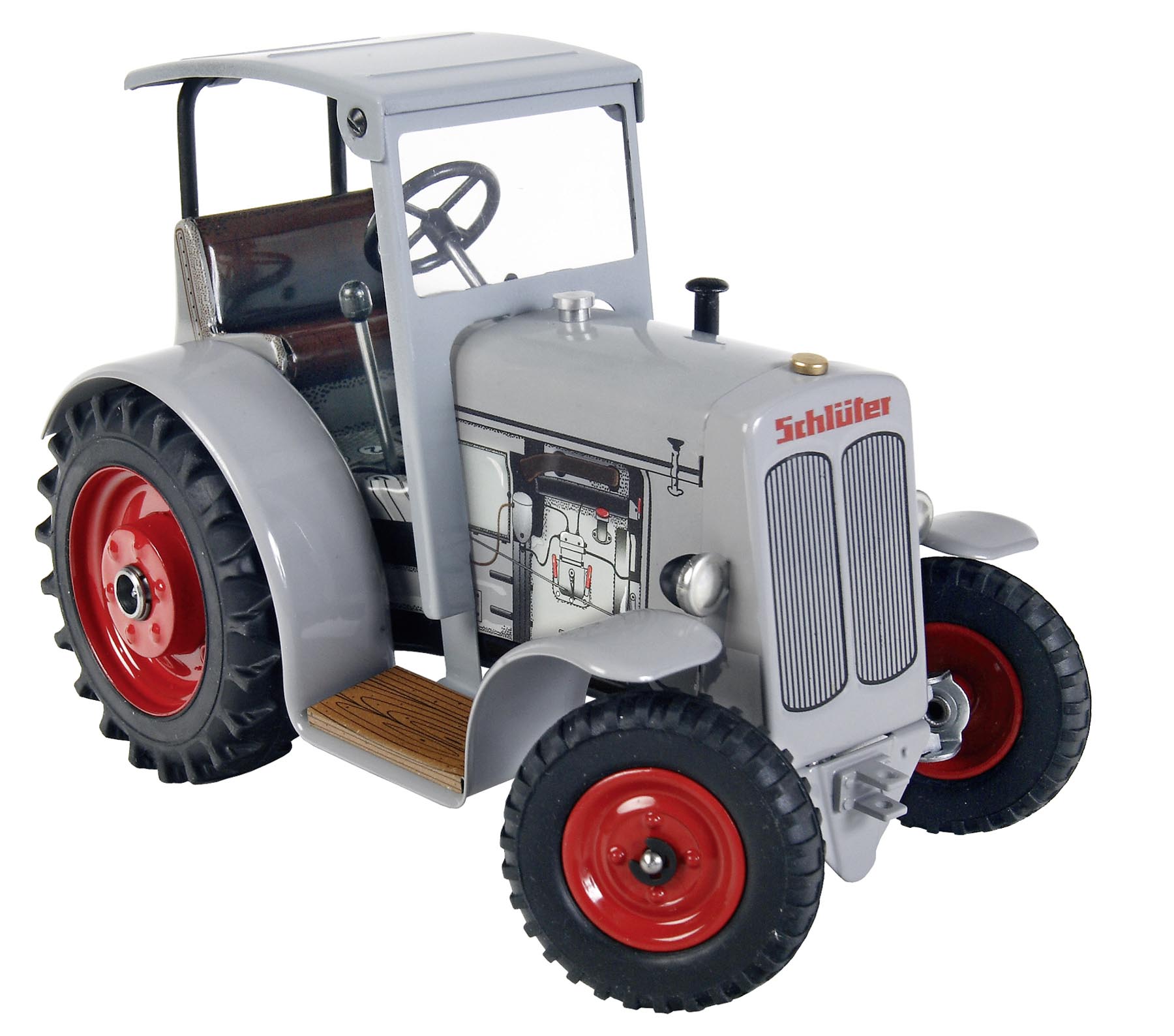 Schlüter DS 25 Traktor mit Dach grau Modell von Kovap 1:25