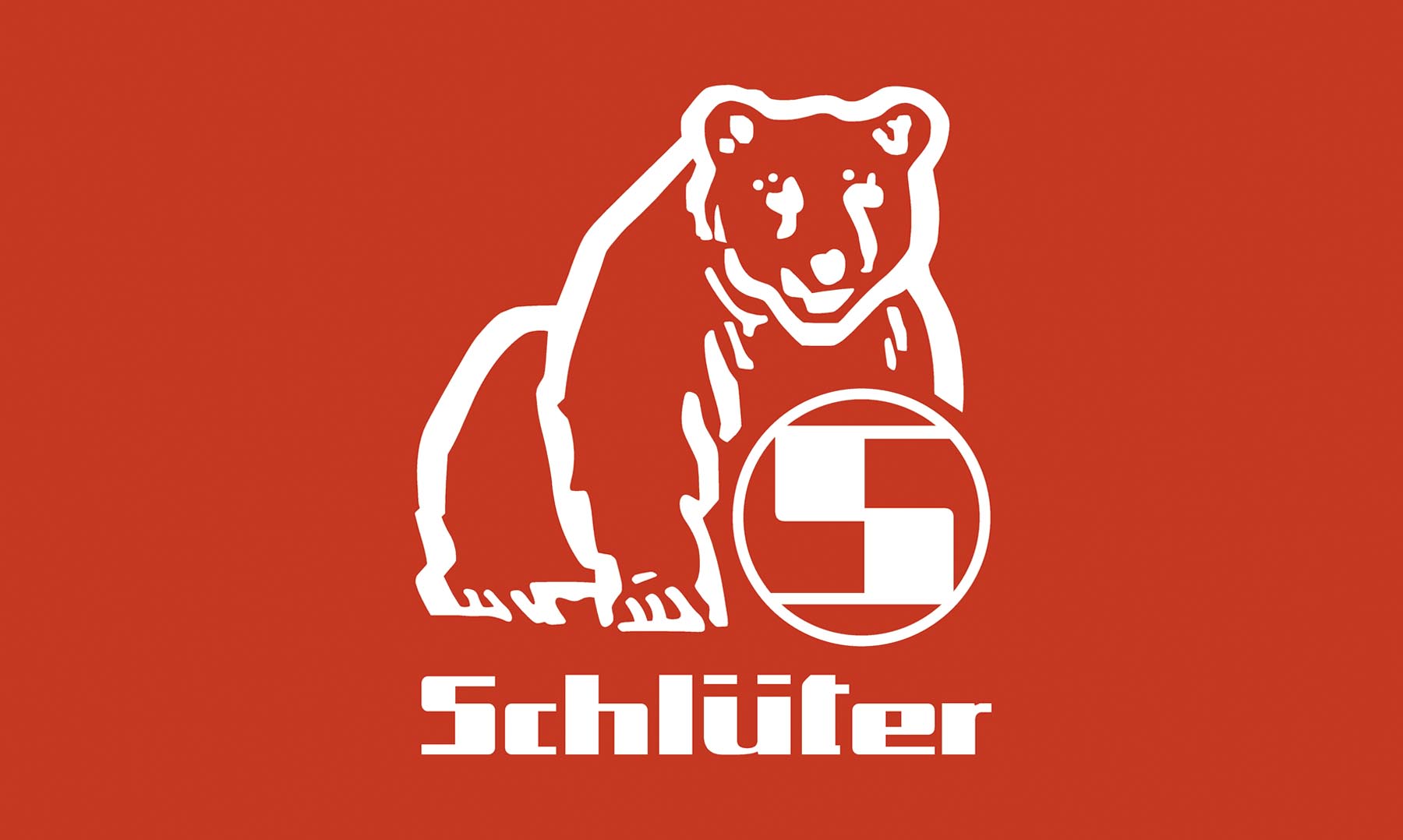 Fahne Schlüter mit Schlüter-Bär