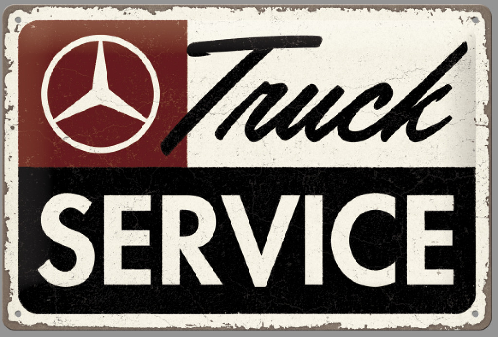 Blechschild Daimler Truck - Service-1