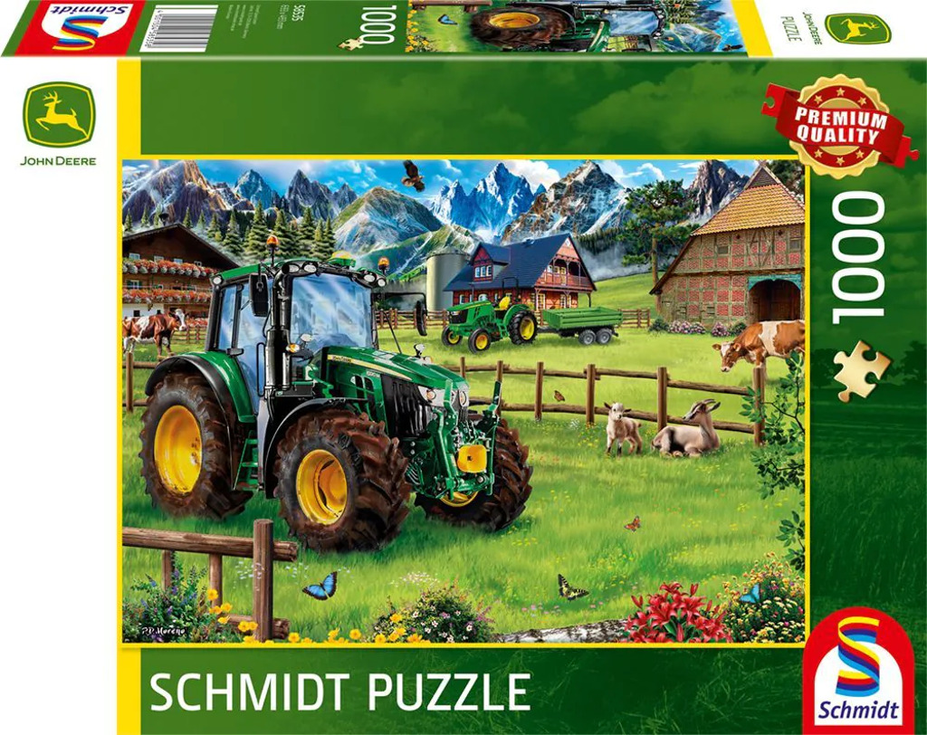 Alpenvorland mit Traktor John Deere 6120M Puzzle-1