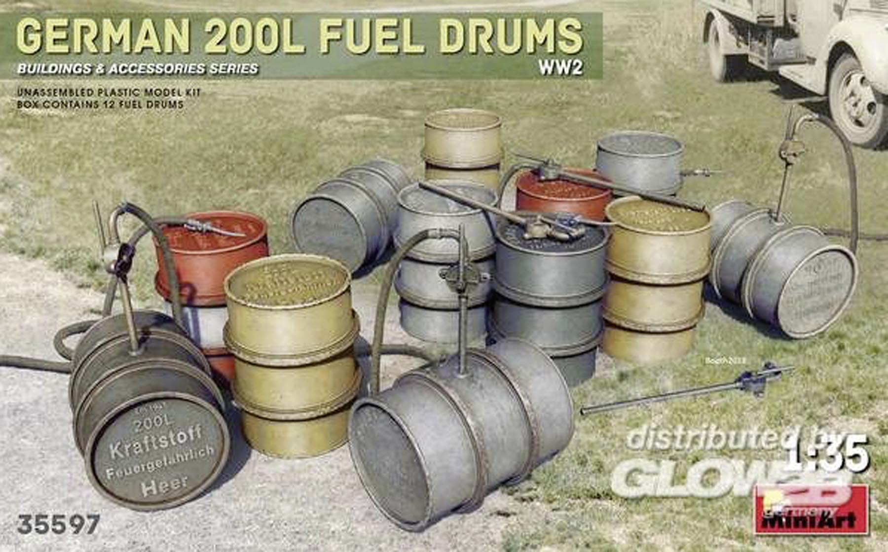 Kraftstofffässer Set Modell von MiniArt 1:35