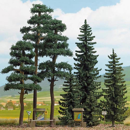 Fichten- und Kiefernwald Modell von Busch 1:87