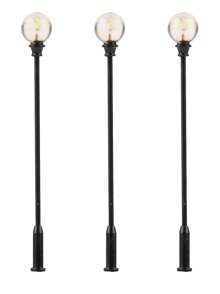 3 LED-Parklaternen Kugel-Aufsatzleuchte-1