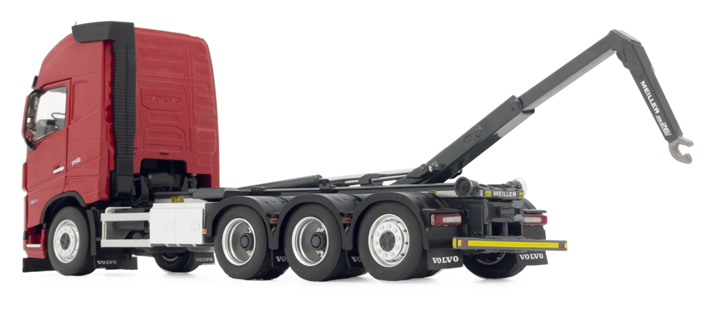 Volvo FH5 Lkw mit Hakenlift rot Modell von MarGe Models 1:32