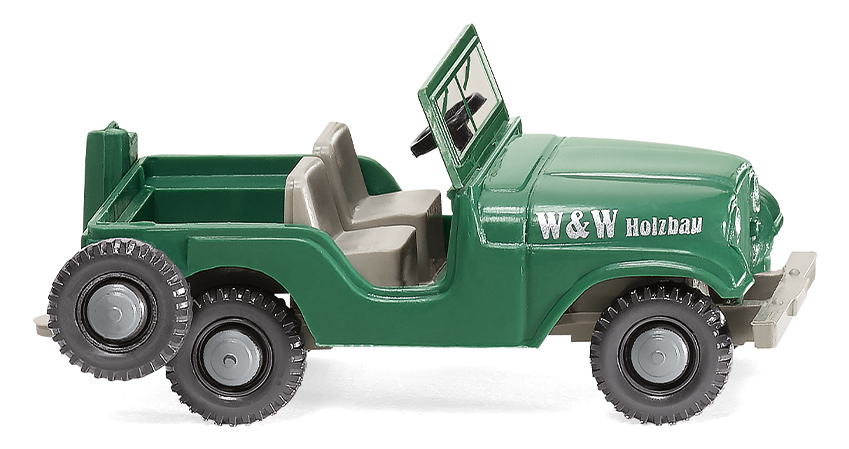 Jeep W & W Holzbau Modell von WIKING 1:87