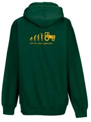 Kapuzenjacke „Ich bin dazu geboren“ (grün)