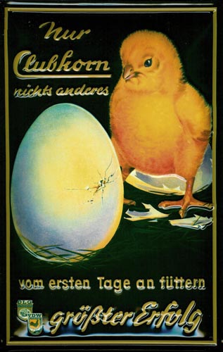 Blechschild „Nur Clubkorn - nichts anderes“