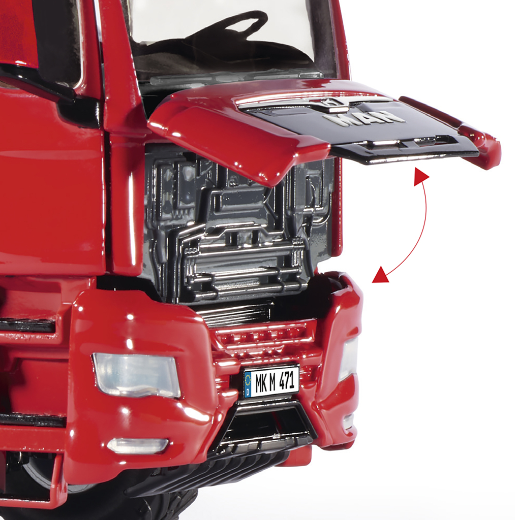 MAN TGS 18.510 4x4 BL 2-Achs Zugmaschine rot Modell von WIKING 1:32