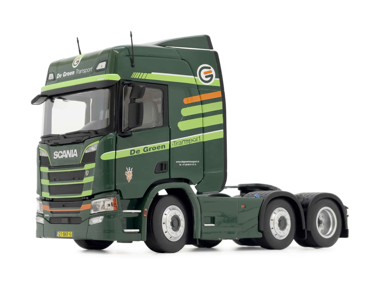 Scania R500 6x2 De Groen Transport dunkelgrün-1