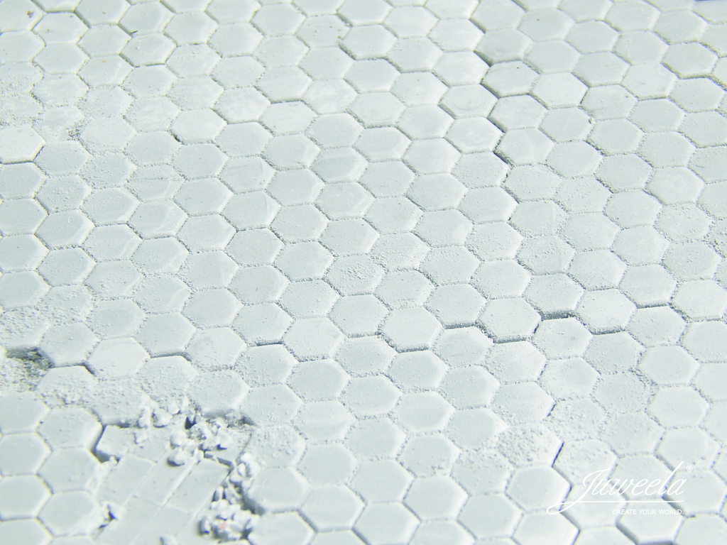 Pflasterplatten Hexa grau 6 Stck. Modell von Juweela 1:32