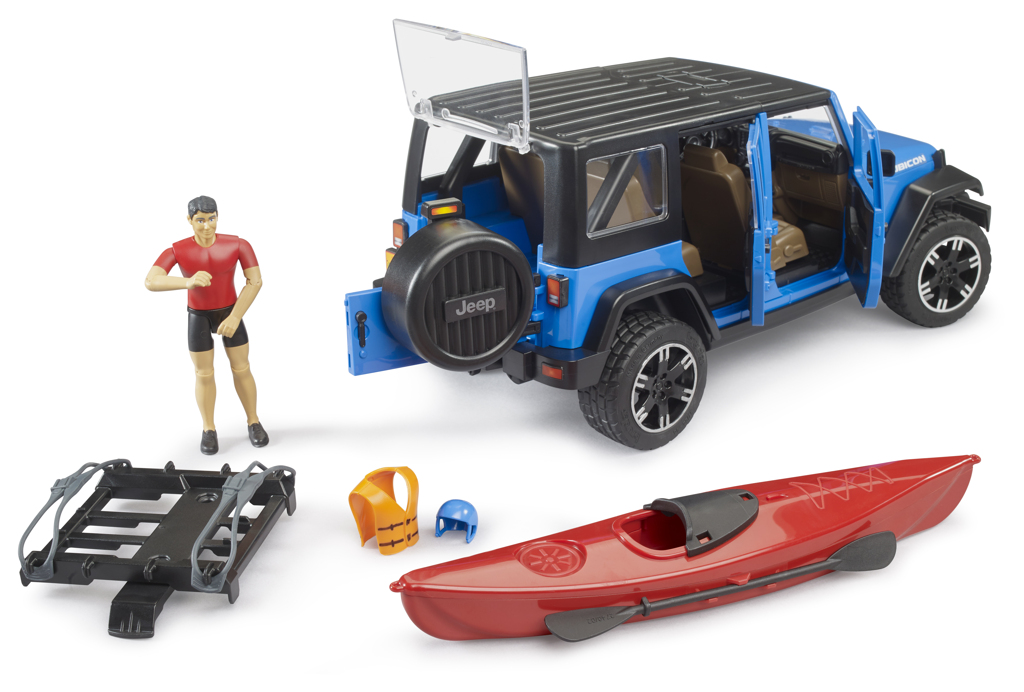Jeep Wrangler Rubicon mit Kajak und Figur