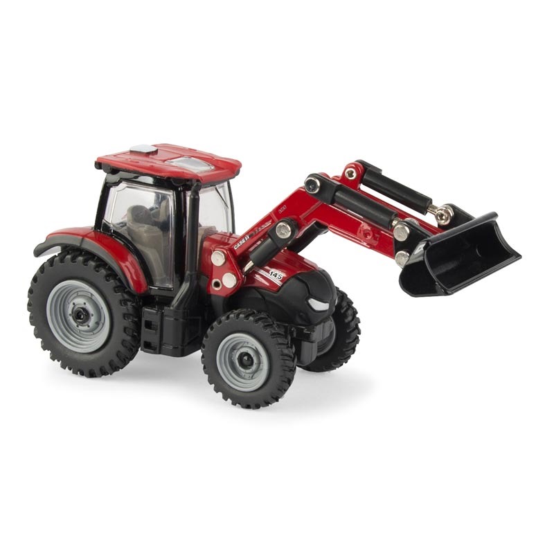 Case IH Maxxum 145 mit Schaufel rot  Modell von Ertl 1:64