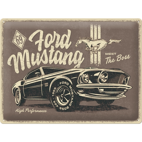 Blechschild Ford Mustang-1