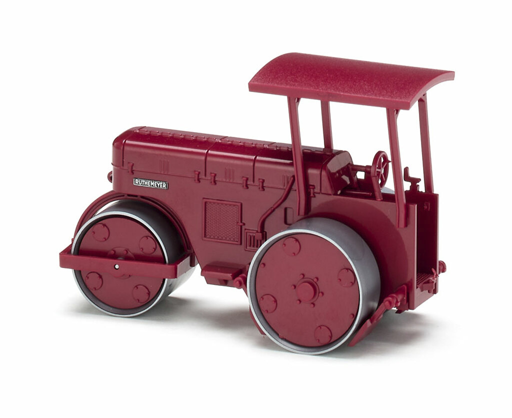 Straßenwalze Ruthemeyer purpurrot Modell von WIKING 1:87