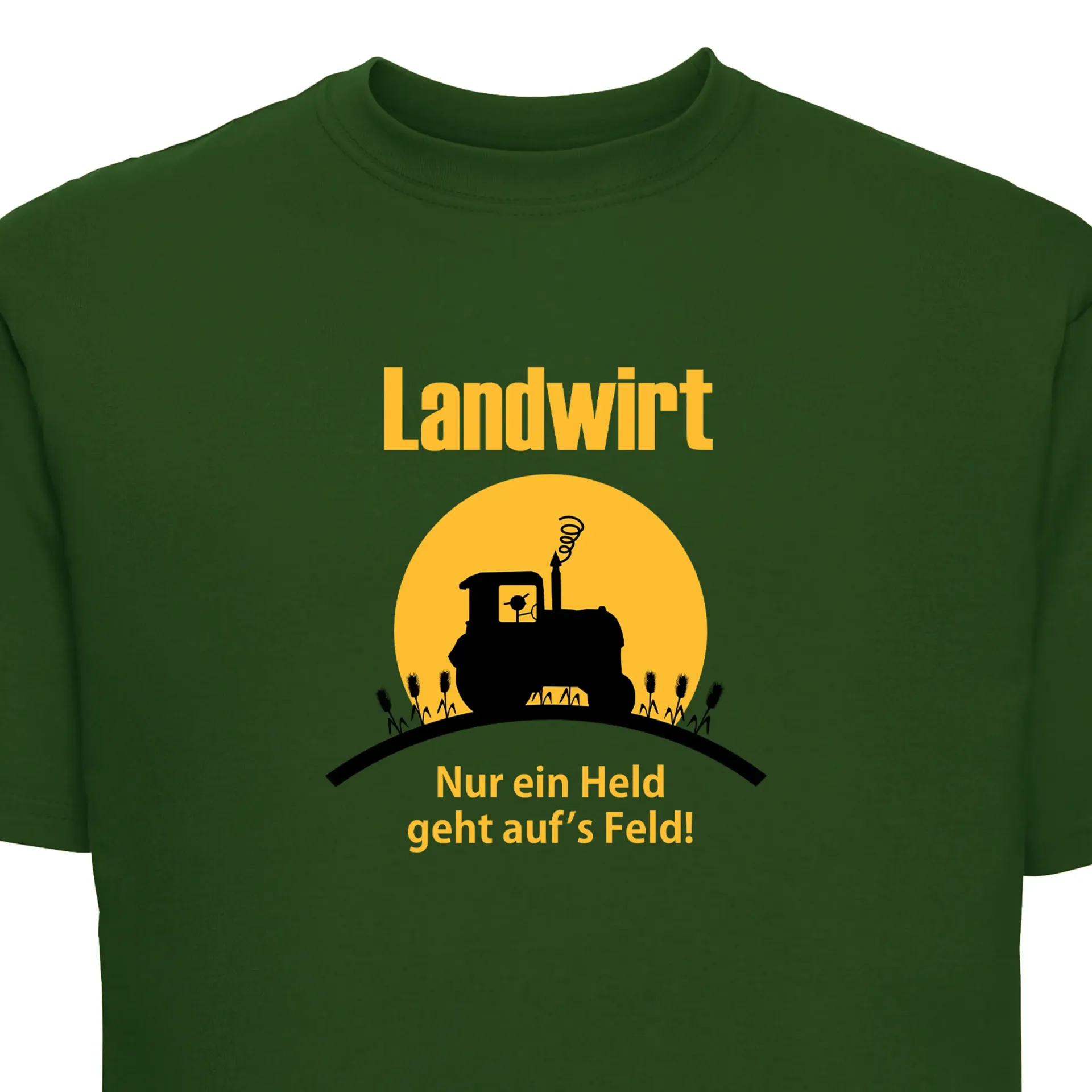 Kinder T-Shirt „Landwirt - Nur ein Held geht auf’s Feld“ (grün)