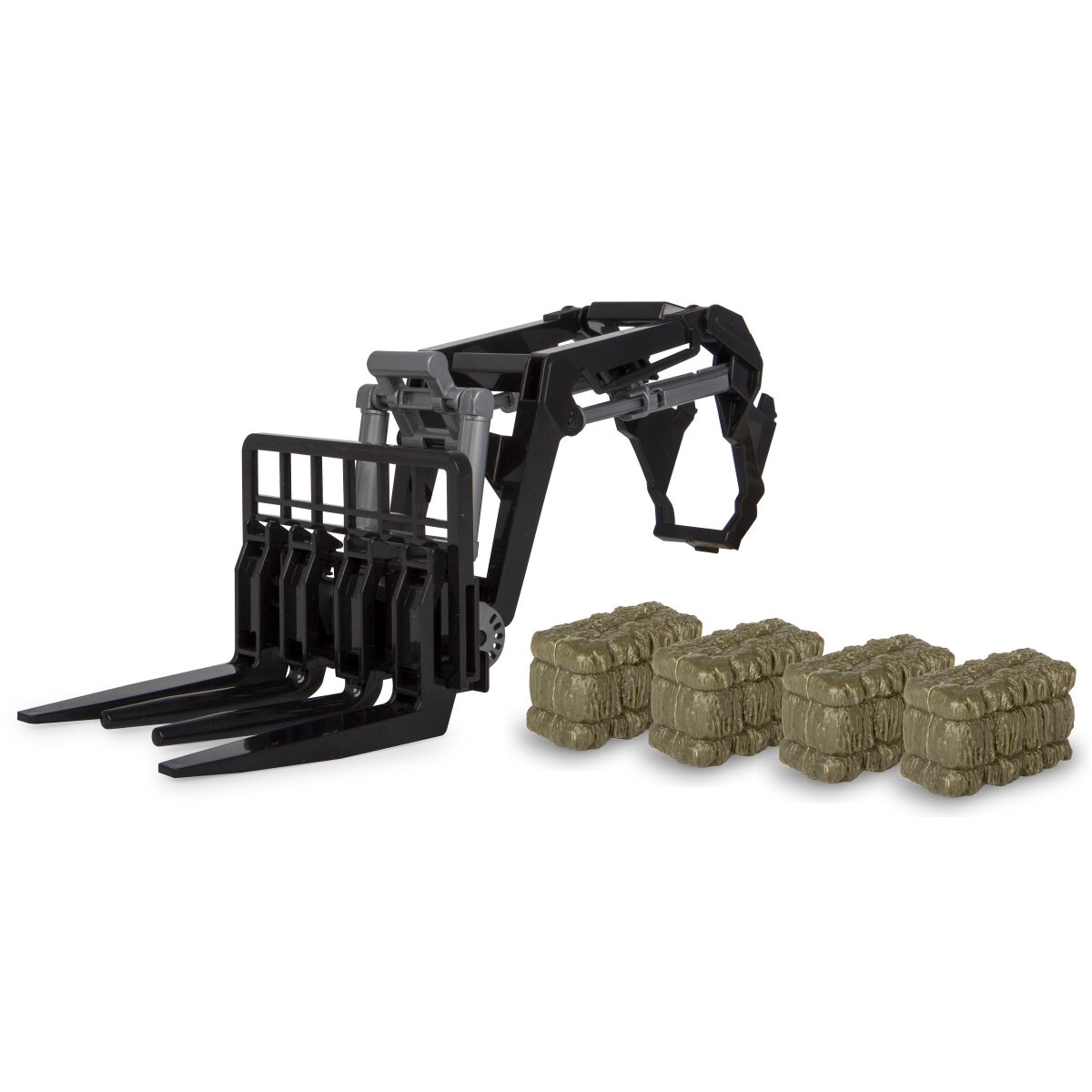 Frontlader mit Gabel 1:24 S inkl. Palette und 4 Heuballen Modell von Jamara 1:24