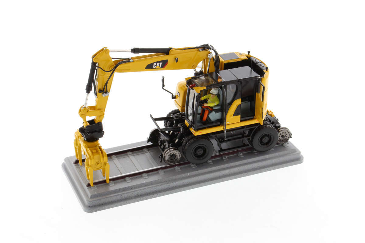 Cat M323F Eisenbahn Radbagger Sicherheitsgelb Modell von DieCast Masters 1:50
